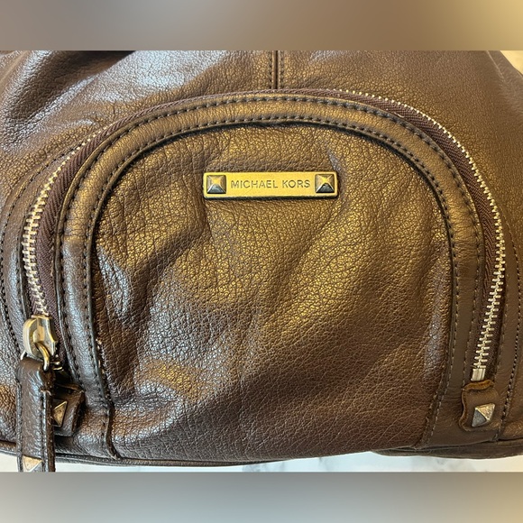 Michael Kors leather bag, brown, 13”w, 6”d 13”h - Picture 4 of 8